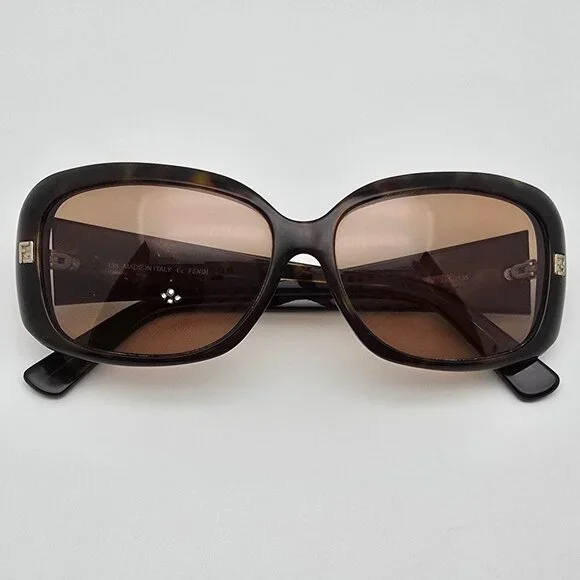 Fendi FS419 214 Tortoise Gold Monogram Frame Brown Lens  display picture 1
